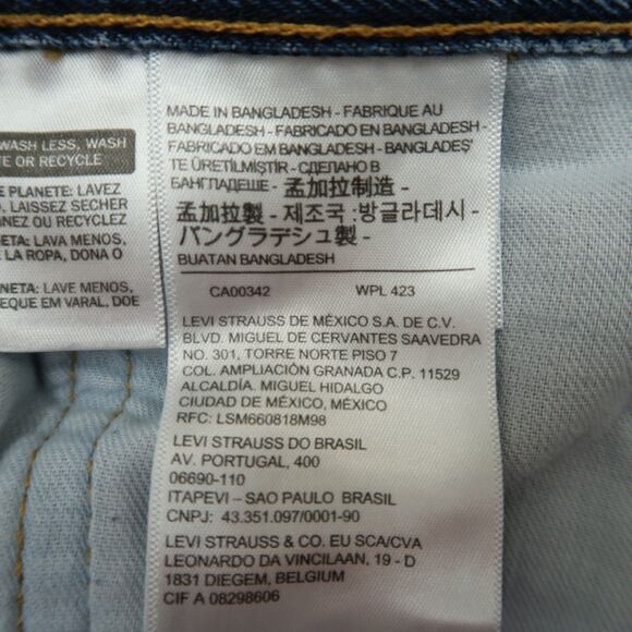 Levi's 505 Jeans Mens Size 36x29 Blue Regular Straight Denim Medium Wash - Picture 9 of 16